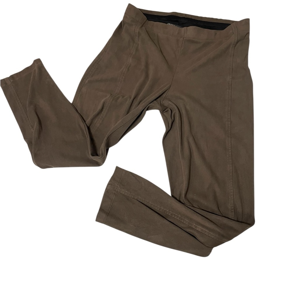 Frank Lyman faux suede leggings style 64258 brown size 8 US fall neutral